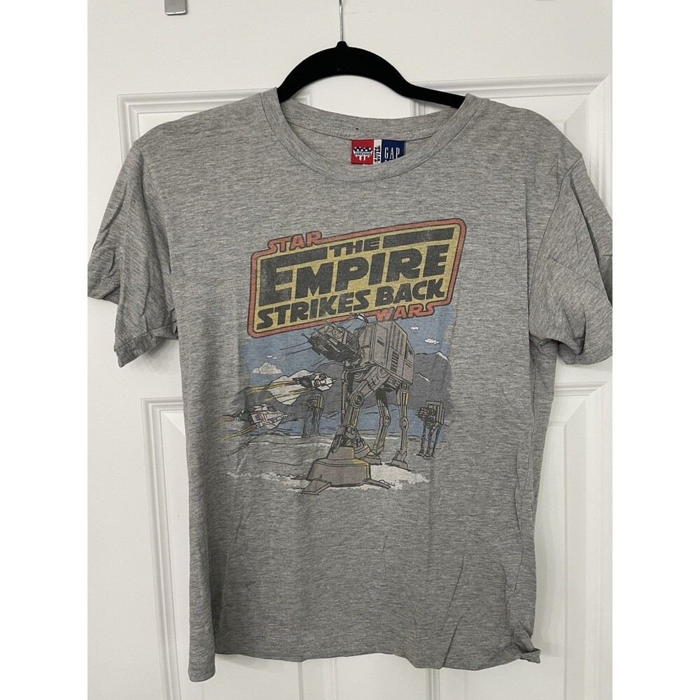 Gap Kids Star Wars Empire Strikes Back Gray Graphic Tee Boys XL (12)